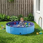 vidaXL Kinderen Zwembad Blauw Ø 120 x 30 cm Dik PVC en, Verzenden, Nieuw