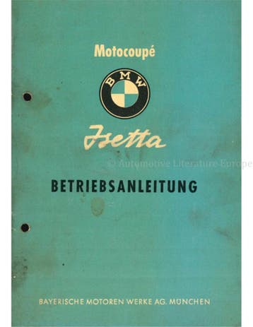 1956 BMW ISETTA INSTRUCTIEBOEKJE