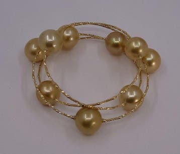 Armband - 18 karaat Geel goud, Ronde diepe gouden, Nieuw