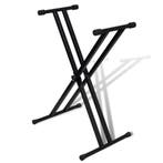 vidaXL Verstelbare keyboardstandaard dubbel X-frame, Verzenden, Nieuw