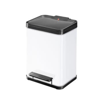 Hailo Öko Duo Plus 2 x 11 ltr - wit/zwart, Huis en Inrichting, Woonaccessoires | Prullenbakken, Verzenden, Nieuw