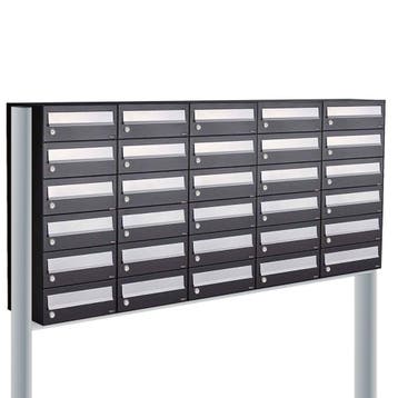 Brievenbusunit Hive set vrijstaand 5-breed, 6-hoog - zwart, Verzenden, Nieuw