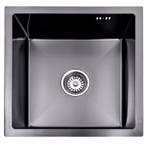 Spoelbak | Wasbak | Gootsteen | 44x44x20 | Zwart | RVS, Verzenden, Nieuw