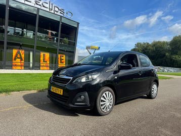 Peugeot 108 - 1.0 e-VTi Active 2015 ZWART Android carplay, Voorwielaandrijving, Euro 5, Stof, Gebruikt