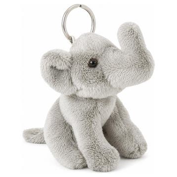 Pluche olifanten knuffel sleutelhanger - grijs - 10 cm, Verzenden, Nieuw