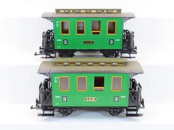 LGB G - 3010 - Modeltrein personenwagen (2) - 2x 2-assige, Hobby en Vrije tijd, Modeltreinen | Overige schalen, Nieuw