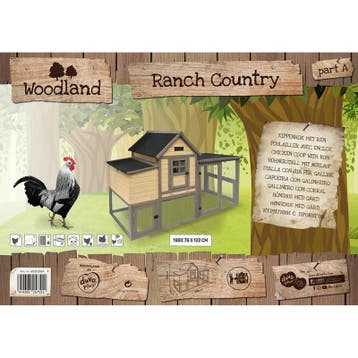 Kippenhok Duvo+ Woodland Ranch Country – Zeer Ruim Kippen., Verzenden, Nieuw, Kippenhok of Kippenren
