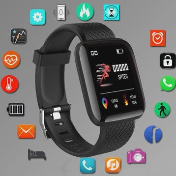 Smartwatch voor Heren & Dames: Fitness Tracker, Bericht Noti, Verzenden, Nieuw