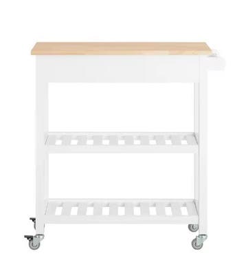 Keukentrolley met Lades en Planken – Houten Blad 85×90×39, Verzenden, Nieuw
