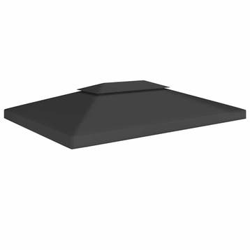 vidaXL Prieeldak 2-laags 310 g/m² 4x3 m zwart, Verzenden, Nieuw