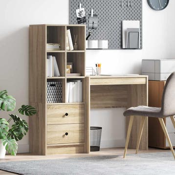 vidaXL Bureau Sonoma Eiken 115,5 x 40 x 127 cm 2 st, Verzenden, Nieuw