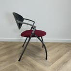 Vepa Alpine vergaderstoel / stapelstoel, rood - antraciet, Gebruikt, Zwart, Ophalen of Verzenden, Eén