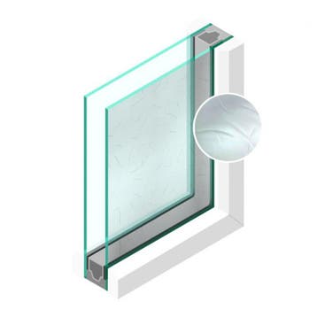Dubbel glas Figuur Guss antiek blank 4mm - sp - 4mm, Doe-het-zelf en Verbouw, Glas en Ramen, Ophalen of Verzenden, Nieuw