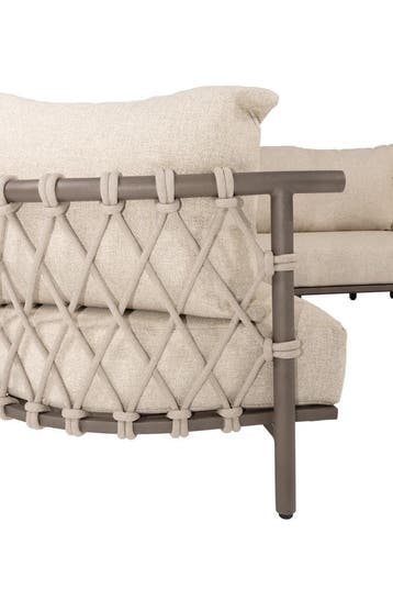 Ezra chaise longue organische loungeset 3 delig teak terre, Tuin en Terras, Tuinsets en Loungesets, Ophalen of Verzenden, Nieuw