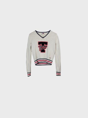 Tommy Jeans Truien Dames maat S Off-White Vintage, Ophalen of Verzenden, Nieuw