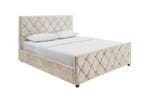 Bed ELYSIUM 180x200cm fluweel champagnebeige met, Ophalen of Verzenden, Nieuw