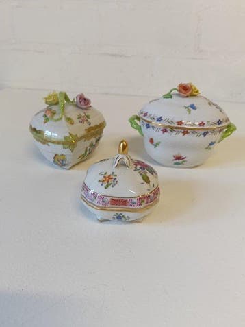 Herend - Schaal (3) - Porselein - Hand painted
