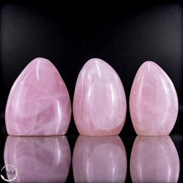Rozenkwarts vrije-vorm set – Elegant trio uit zacht roze