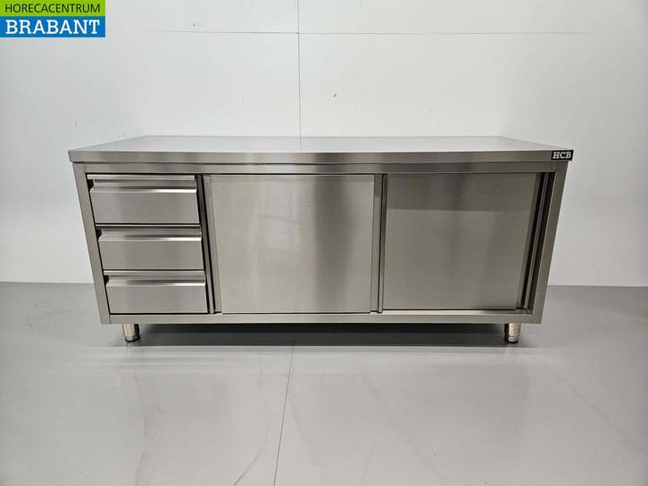 RVS Werkkast Kast Werktafel Premium-line 2 schuifdeuren en 3, Zakelijke goederen, Horeca | Keukenapparatuur, Nieuw in verpakking