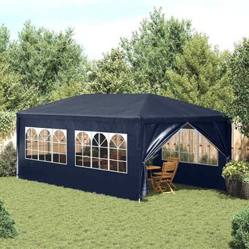 vidaXL Partytent 3x6 m blauw, Tuin en Terras, Verzenden, Nieuw, Partytent