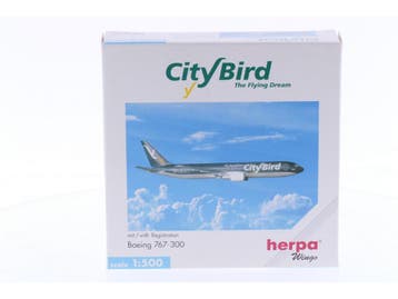 Schaal 1:500 Herpa 502924 CityBird Boeing 767-300 Reg. OO..., Ophalen of Verzenden, Gebruikt