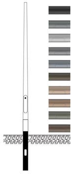 6 meter lantaarnpaal / lichtmast geanodiseerd aluminium...., Nieuw