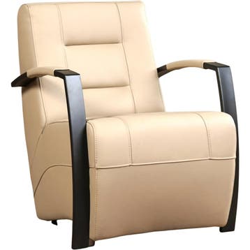 Leren fauteuil Magnificent - Toledo Mastic (taupe/bruin), Huis en Inrichting, Nieuw, Ophalen of Verzenden, 50 tot 75 cm, Industrieel, Modern