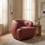 Leren draaifauteuil Cloud - Kenia Burgundy (rood), Bohemian, Eigentijds, Klassiek, Modern, Retro, Romantisch, Scandinavisch, Vintage