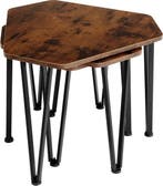 2dekans | tectake - Salontafel-set Torquay - industrieel, Ophalen of Verzenden, Zo goed als nieuw