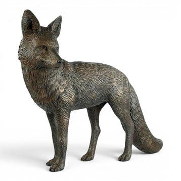 sculptuur, Standing Fox - 54 cm - 38 cm - Brons