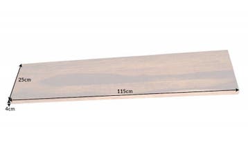 Stevige wandplank MAMMUT 115cm Sheesham plank met boomrand -, Ophalen of Verzenden, Nieuw