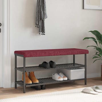 vidaXL Bankkussen Stof Wijnrood Diepte 35 cm, Verzenden, Nieuw, Rood