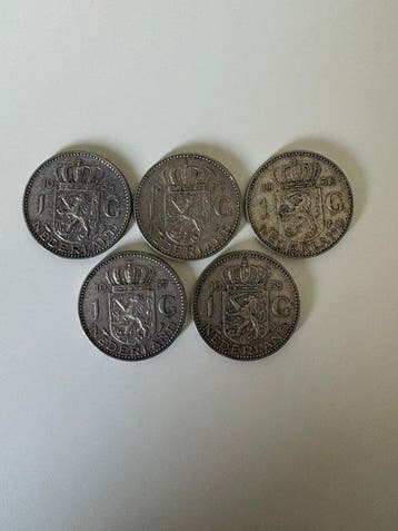 Nederland. Juliana. 1 Gulden serie 1954–1958, vroege