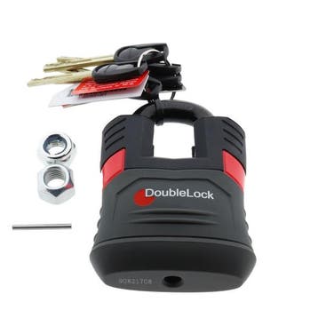 Doublelock Doublelock hangslot red, Verzenden