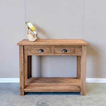 Landelijke sidetable gerecycled teakhout -  140 cm, Huis en Inrichting, Ophalen of Verzenden, Nieuw