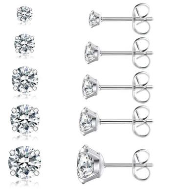 Lelu Oorknopjes - Zilveren oorbellen dames - 5 Losse, Sieraden, Tassen en Uiterlijk, Oorbellen, Ophalen of Verzenden, Nieuw