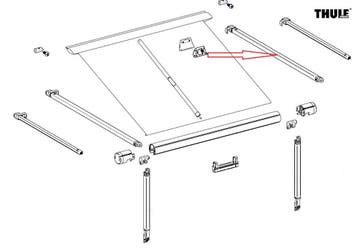 Thule Rafter Arm Assy RH 1200 2.30, Caravans en Kamperen, Ophalen of Verzenden, Nieuw, Thule