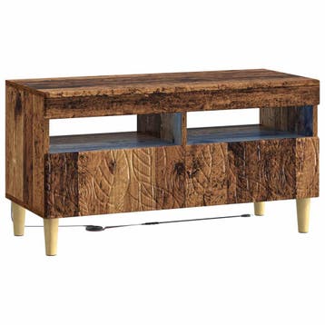 vidaXL LED tv-meubel Oud hout Bewerkt hout, Minder dan 50 cm, Verzenden, Nieuw, Minder dan 100 cm