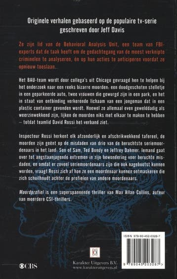 Moordprofiel / Criminal Minds 9789045203287, Verzenden, Gelezen, Max Allan Collins
