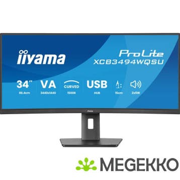 Iiyama Prolite XCB3494WQSU-B1 34  Wide Quad HD VA Monitor, Verzenden, Nieuw, Iiyama