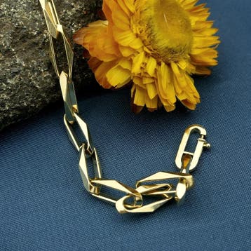 Gouden closed for ever armband (Schakelarmband), Ophalen of Verzenden, Gebruikt, Goud, Goud