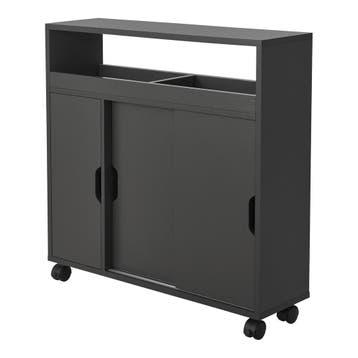 [en.casa] Badkamerkast Lumijoki niskast op wielen 71x70x20 c, Verzenden, Nieuw