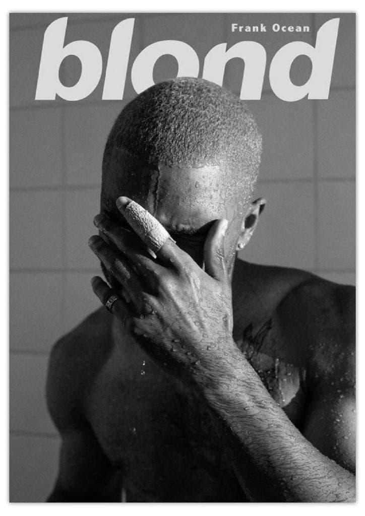 Posters - Poster Ocean, Frank - Blond (Black &amp; White), Verzamelen, Muziek, Artiesten en Beroemdheden, Zo goed als nieuw, Verzenden