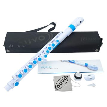 NUVO jFlute 2.0 wit-blauw kinder dwarsfluit in C,, Ophalen of Verzenden, Nieuw