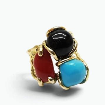 Koraal - Argento 925 - Ring - Italiaans vakmanschap