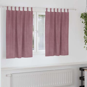 vidaXL Verduisterende gordijnen 2 pcs Donkerroze 140 x 140, Verzenden, Nieuw, Roze