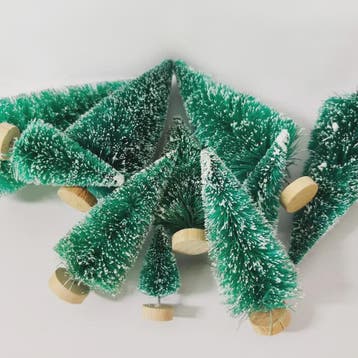 Set van 5 of 8 Mini Kerstboompjes - Tafeldecoratie met Houte, Verzenden, Nieuw