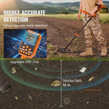Professionele Oplaadbare Metaaldetector - 12" IP68 Waterdich, Hobby en Vrije tijd, Verzenden, Nieuw