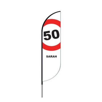 Proflag Beachflag Convex S-60 x 240 cm - Sarah - Vlag Los, Ophalen of Verzenden, Nieuw