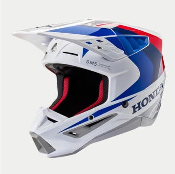 Alpinestars Honda S-M5 Helm Ece 22.06 Wit Blauw Rood, XXL, Nieuw met kaartje, Overige merken, Heren